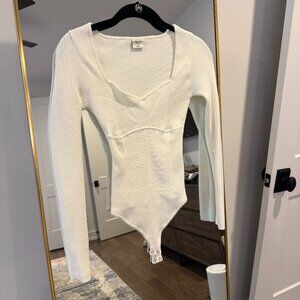 Abercrombie & Fitch Corset Sweetheart Sweater Bodysuit